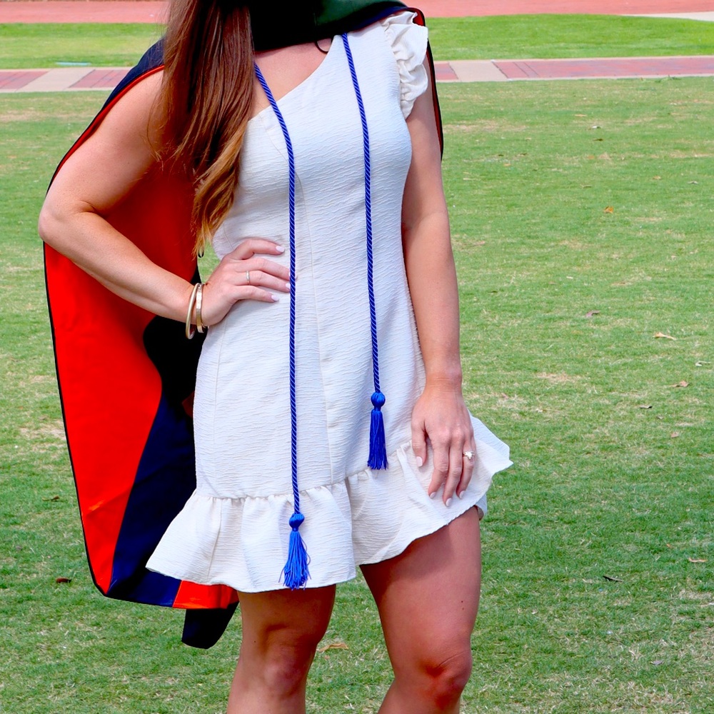 DO+BE One shoulder ruffle cream dress
